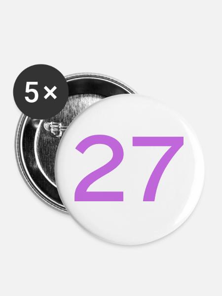 27 - Buttons groß 56 mm (5er Pack) - Weiß