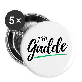 Im Gadde – Logo Sombre - Lot de 5 grands badges (56 mm) - blanc - Devant