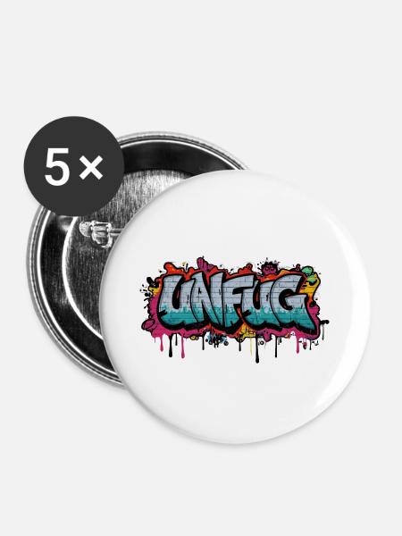 Unfug - Buttons groß 56 mm (5er Pack) - Weiß