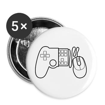 Gaming Controller Outline - Buttons groß 56 mm (5er Pack) - Weiß - Vorne