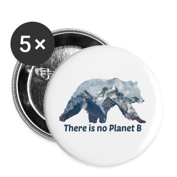 There is no planet b Spruch - Buttons groß 56 mm (5er Pack) - Weiß - Vorne