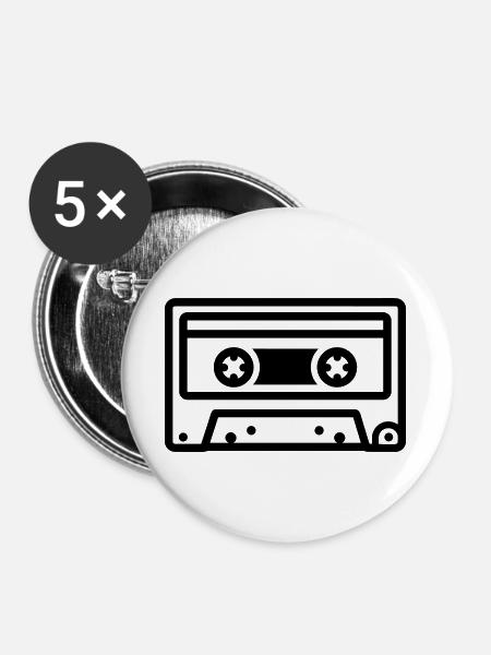Kassette - Buttons groß 56 mm (5er Pack) - Weiß