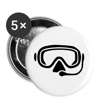 Diving Goggles Diving Diver Gift - Buttons large 2.2''/56 mm (5-pack) - white - Front