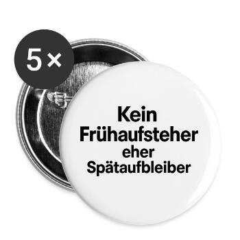 Kein Heilaufsteller Spät Helden - Buttons groß 56 mm (5er Pack) - Weiß - Vorne