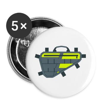 Bicycle Frame Bag Icon - Buttons large 2.2''/56 mm (5-pack) - white - Front