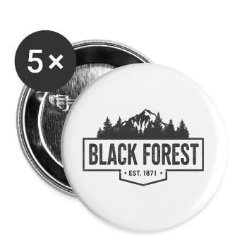 Insigne vintage de la Forêt-Noire | Forêt-Noire - Lot de 5 grands badges (56 mm) - blanc - Devant
