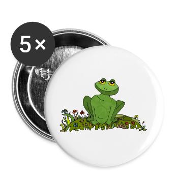 Frog - Buttons large 2.2''/56 mm (5-pack) - white - Front