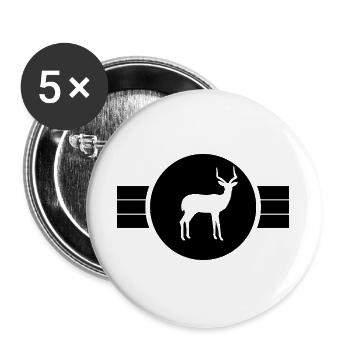 Antelope Silhouette - Buttons large 2.2''/56 mm (5-pack) - white - Front