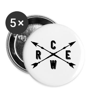 Crew Arrows - Buttons large 2.2''/56 mm (5-pack) - white - Front