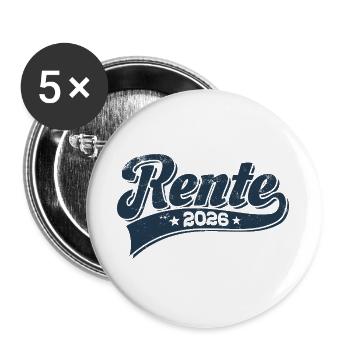 Pension 2026 - Retirement - Pension - Buttons large 2.2''/56 mm (5-pack) - white - Front