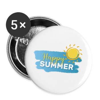 Summer Mode: ON - Buttons large 2.2''/56 mm (5-pack) - white - Front