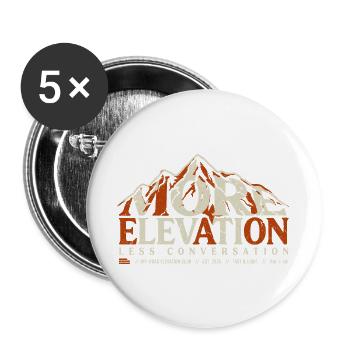 More Elevation Hiking - Buttons large 2.2''/56 mm (5-pack) - white - Front