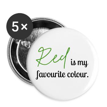Red2 - Buttons large 2.2''/56 mm (5-pack) - white - Front