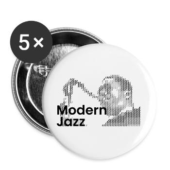 Icône du jazz moderne - Lot de 5 grands badges (56 mm) - blanc - Devant