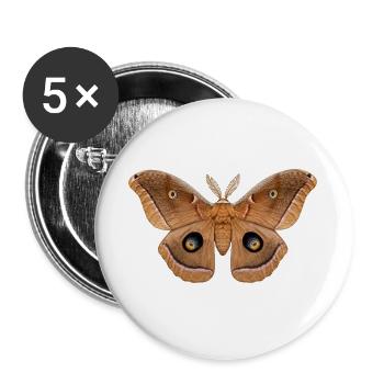 Polyphemus Moth Antheraea polyphemus - Buttons groß 56 mm (5er Pack) - Weiß - Vorne