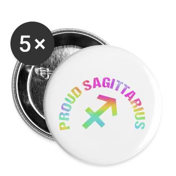 Sternzeichen Skorpion - Buttons groß 56 mm (5er Pack) - Weiß - Vorne