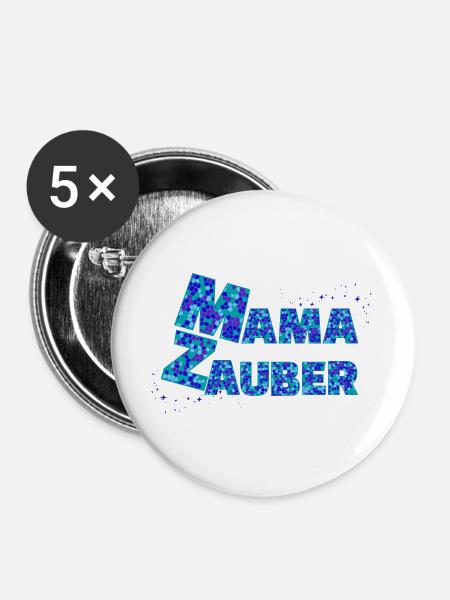 Mamazauber - Buttons groß 56 mm (5er Pack) - Weiß