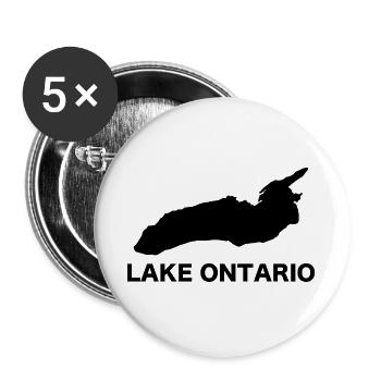 Lake Ontario EST 1615 Die Politik der Großen Seen - Buttons groß 56 mm (5er Pack) - Weiß - Vorne