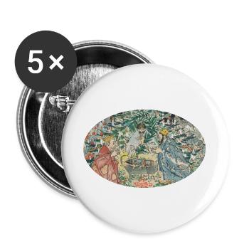 Christmas_Truce_1914_trench_art - Buttons groß 56 mm (5er Pack) - Weiß - Vorne