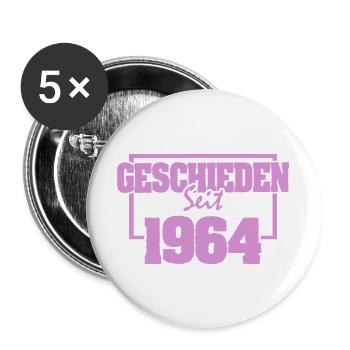 Scheidung 1964 - Buttons groß 56 mm (5er Pack) - Weiß - Vorne