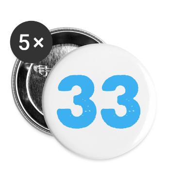 33 - Buttons groß 56 mm (5er Pack) - Weiß - Vorne