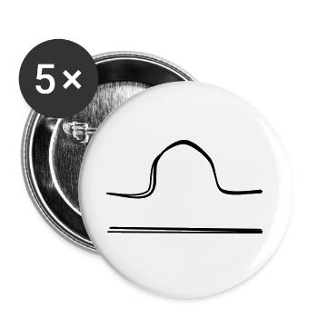 Sternzeichen Waage handgezeichnet - Buttons groß 56 mm (5er Pack) - Weiß - Vorne