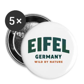 Eifel Wild By Nature - Buttons groß 56 mm (5er Pack) - Weiß - Vorne
