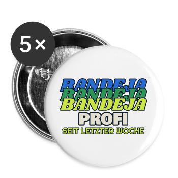 Bandeja Profi seit letzter Woche - Padel - Buttons groß 56 mm (5er Pack) - Weiß - Vorne