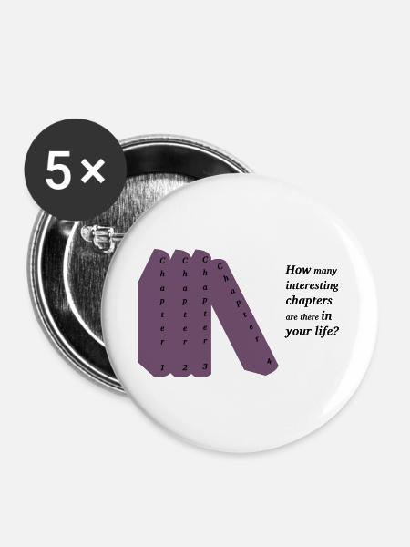 DEIN Leben. Your life. - Buttons groß 56 mm (5er Pack) - Weiß