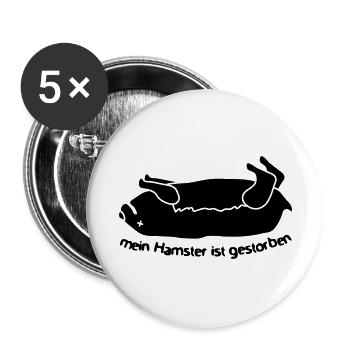 dead hamster - Buttons large 2.2''/56 mm (5-pack) - white - Front