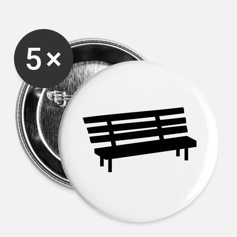 Parkbank - Buttons large 2.2''/56 mm (5-pack) - white