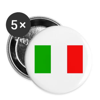 Italy flag - Buttons large 2.2''/56 mm (5-pack) - white - Front