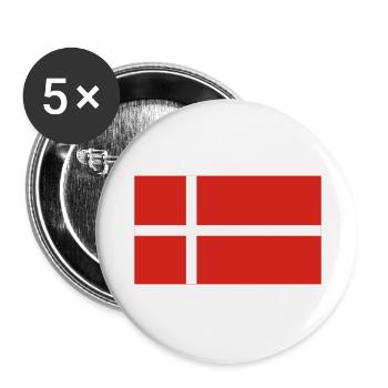 Danemark - Lot de 5 grands badges (56 mm) - blanc - Devant