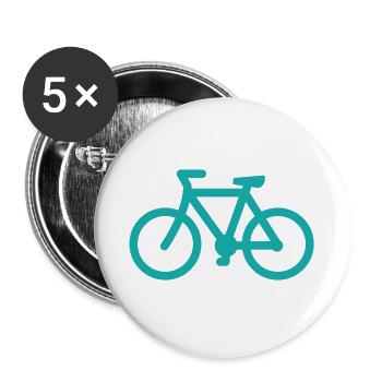 Cycle - Lot de 5 grands badges (56 mm) - blanc - Devant