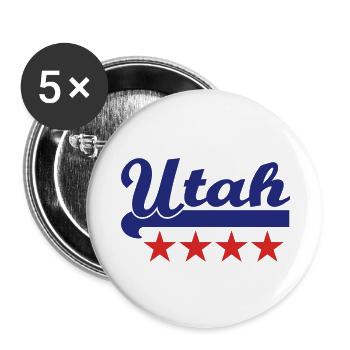 utah - Buttons groß 56 mm (5er Pack) - Weiß - Vorne