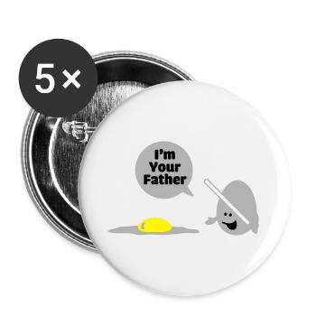 egg vader - Lot de 5 grands badges (56 mm) - blanc - Devant