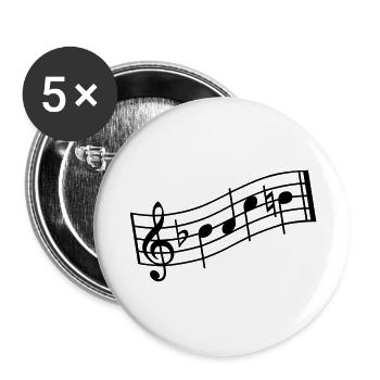 bach - Buttons groß 56 mm (5er Pack) - Weiß - Vorne