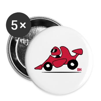 Race car - Buttons large 2.2''/56 mm (5-pack) - white - Front