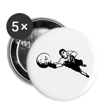 le gardien - Lot de 5 grands badges (56 mm) - blanc - Devant