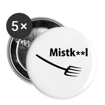 Hanovre - Lot de 5 grands badges (56 mm) - blanc - Devant