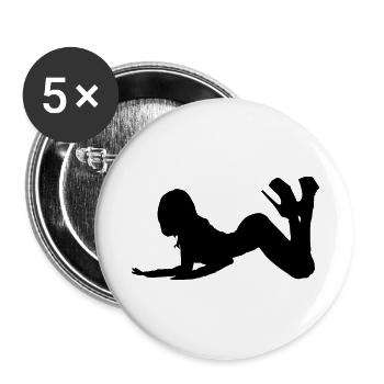 sexy - Buttons large 2.2''/56 mm (5-pack) - white - Front