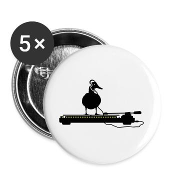 disco duck turntable - Buttons groß 56 mm (5er Pack) - Weiß - Vorne