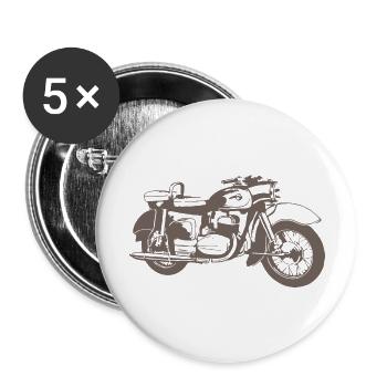 MZ ES 250 Doppelport - Buttons groß 56 mm (5er Pack) - Weiß - Vorne