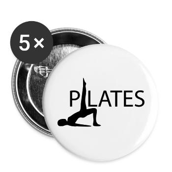 Pilates - Buttons groß 56 mm (5er Pack) - Weiß - Vorne