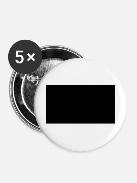 schwarz - Buttons groß 56 mm (5er Pack) - Weiß