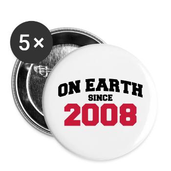 on earth 2008 - Buttons large 2.2''/56 mm (5-pack) - white - Front
