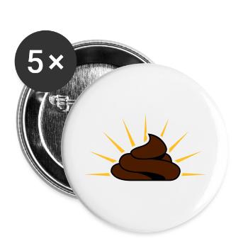heilige_scheisse_v2 - Buttons groß 56 mm (5er Pack) - Weiß - Vorne