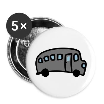 Bus 3 - Buttons groß 56 mm (5er Pack) - Weiß - Vorne