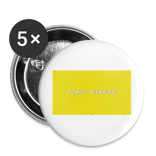 Yellow Comedy Teenagers T Shirt - Stora knappar 56 mm (5-pack)