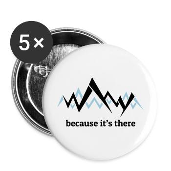 Because it's there - George Mallory on Everest - Buttons large 2.2''/56 mm (5-pack) - white - Front
